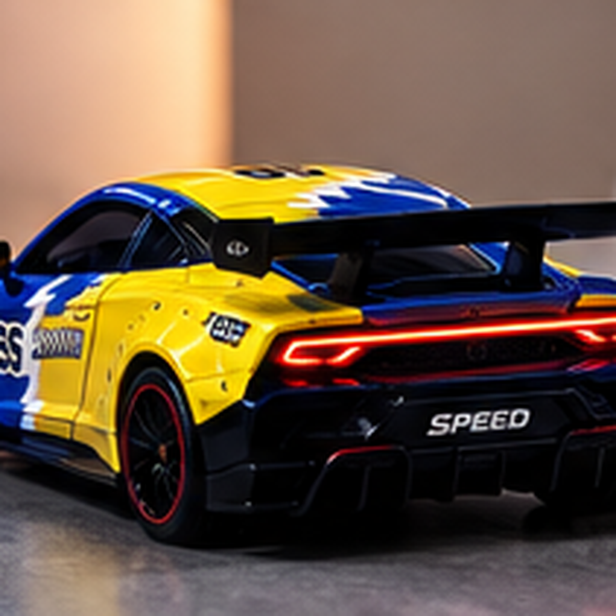 WakeForSpeed™ Supercar Alarm Clock with Digital Display, Sound & LED Lights