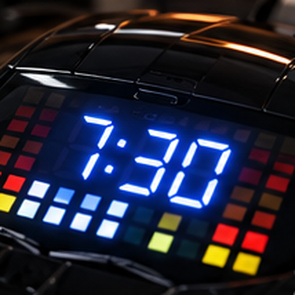 WakeForSpeed™ Supercar Alarm Clock with Digital Display, Sound & LED Lights