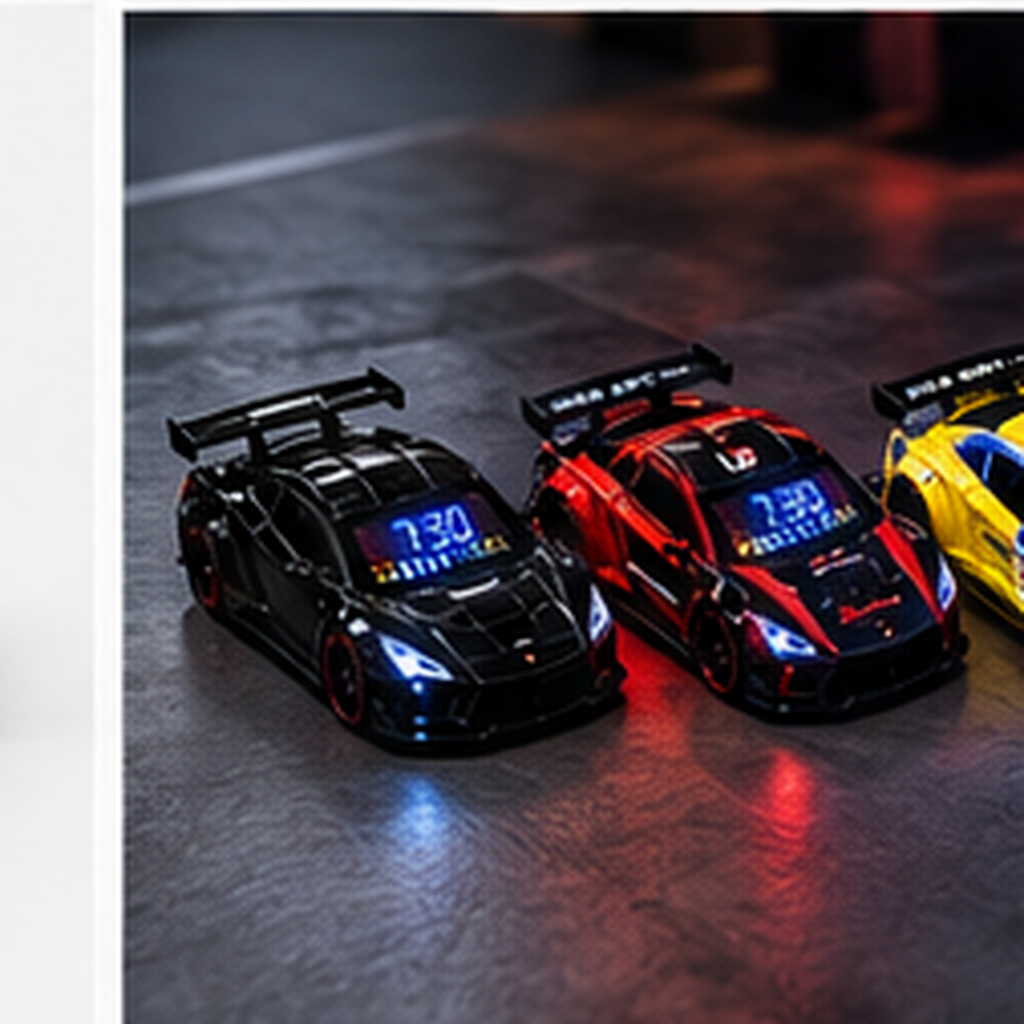 WakeForSpeed™ Supercar Alarm Clock with Digital Display, Sound & LED Lights